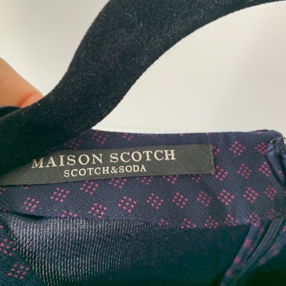 Scotch & Soda Jumpsuit Short sleeves Career polka dot navy size 4 US minimalist - Picture 9 of 12